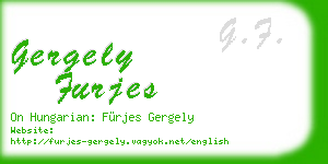 gergely furjes business card